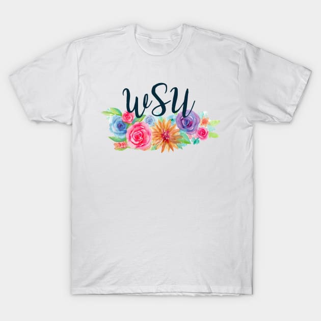 Floral WSU T-Shirt by aterkaderk